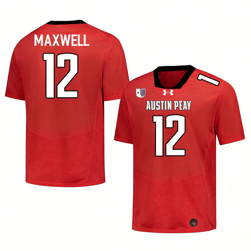 Austin Peay Governors #12 Kamari Maxwell College Football Jerseys,Uniforms Stitched-Red